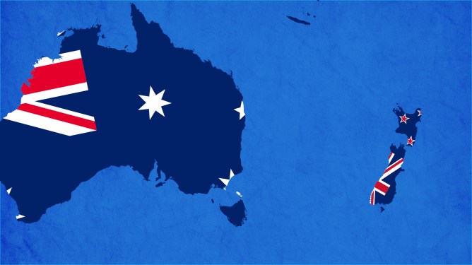 australia new zealand map 1